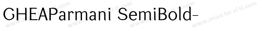 GHEAParmani SemiBold字体转换